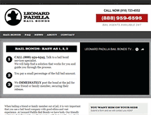 Tablet Screenshot of leonardpadillabailbonds.com